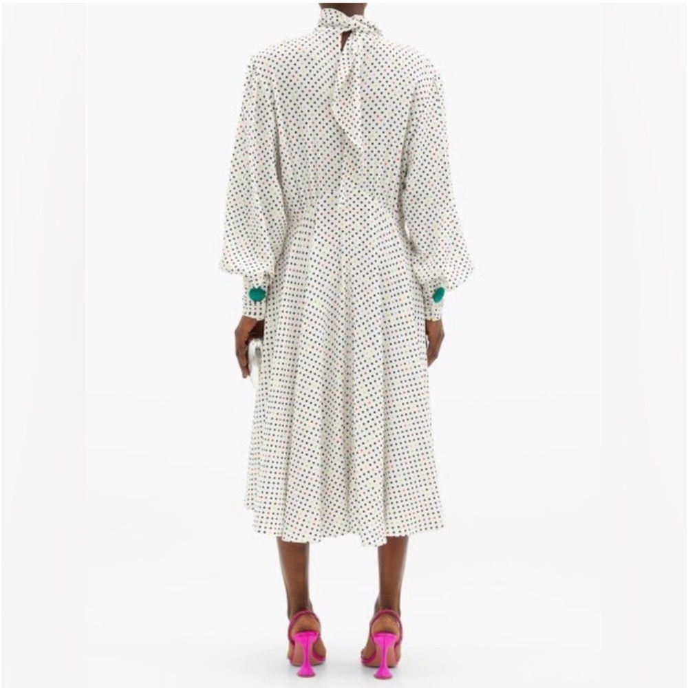 NWOT CHRISTOPHER KANE
Polka Dot Tie Neck Dress - White size 12 - Picture 2 of 16